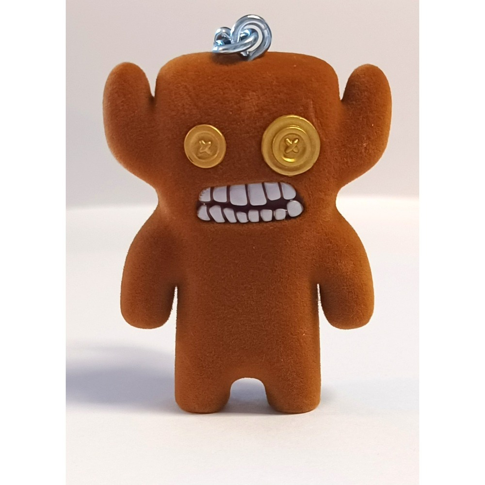 Fuggler Series 2 Flocked Grumpy Grumps Brown Fuzzy Keychain Figure Catch Me Rare